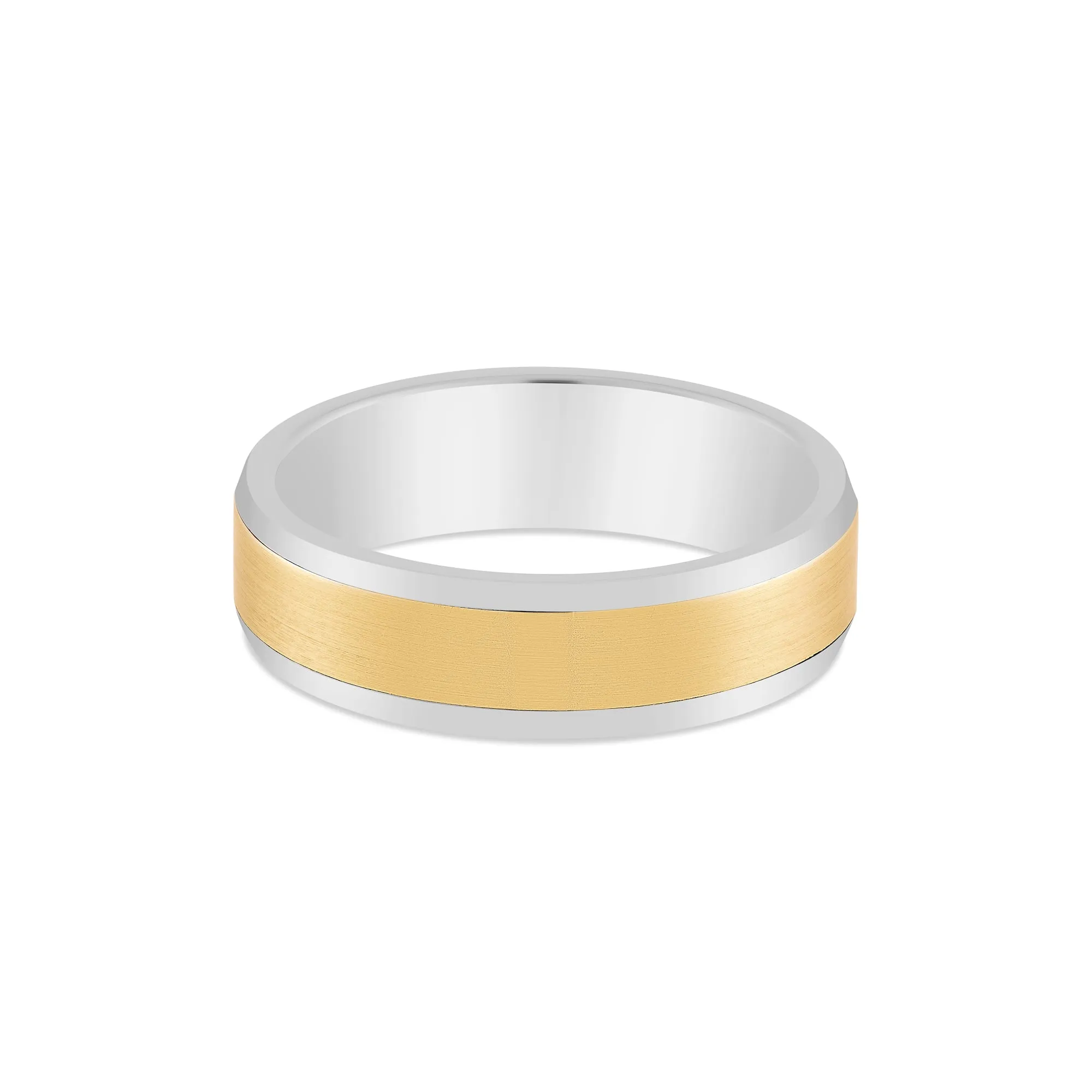 14K Two Tone Gold Band Ring