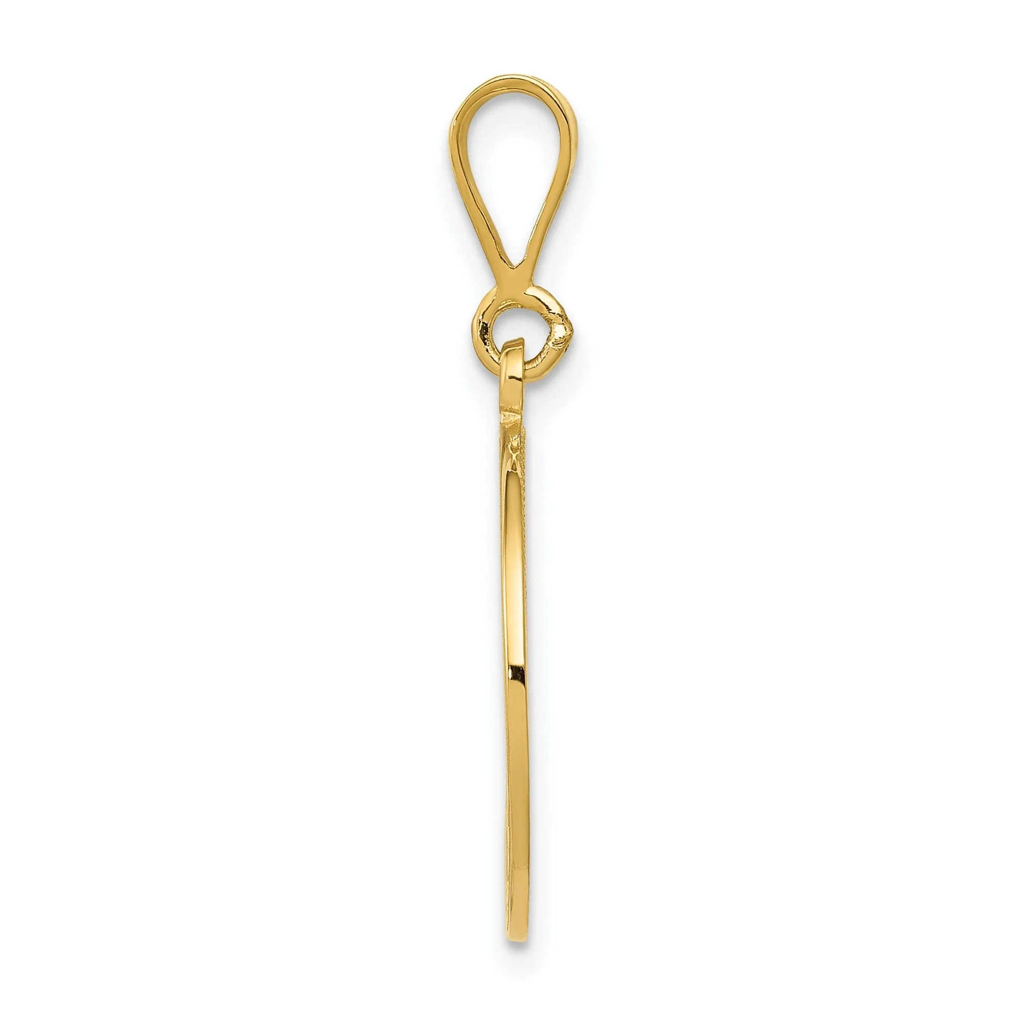 14k Yellow Gold Polish Finish Masonic Pendant