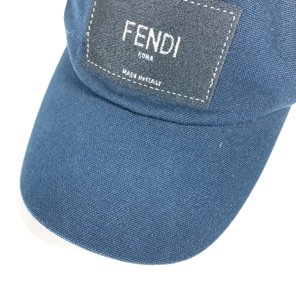 FENDI cap FXQ768 cotton Navy logo