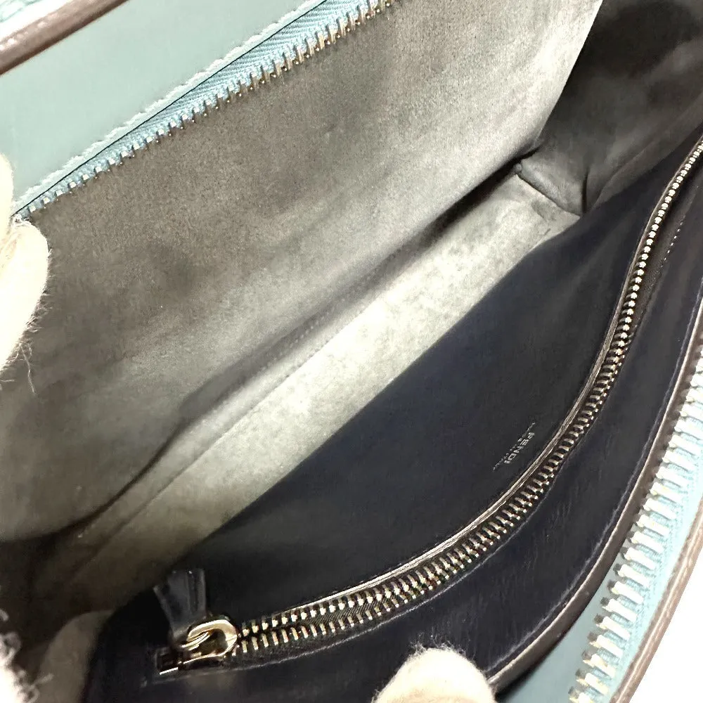 FENDI Handbag 8BN293 leather blue Dot com Women Used