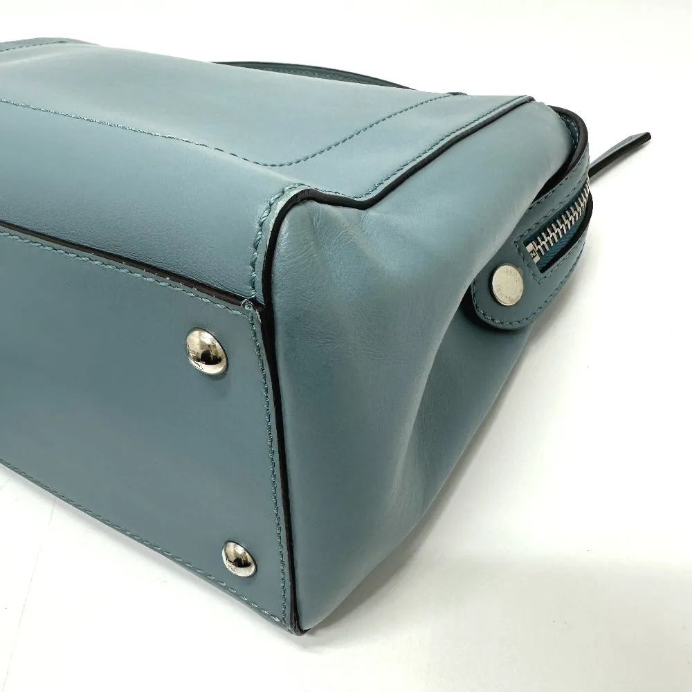FENDI Handbag 8BN293 leather blue Dot com Women Used