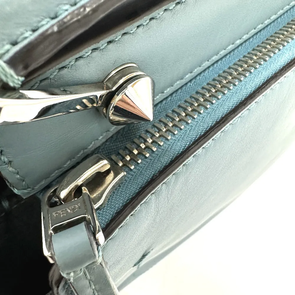 FENDI Handbag 8BN293 leather blue Dot com Women Used