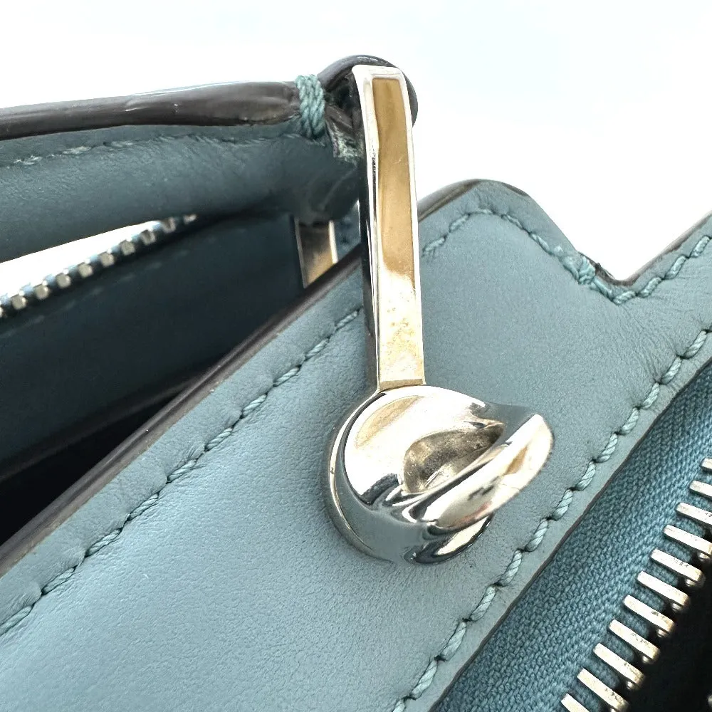 FENDI Handbag 8BN293 leather blue Dot com Women Used