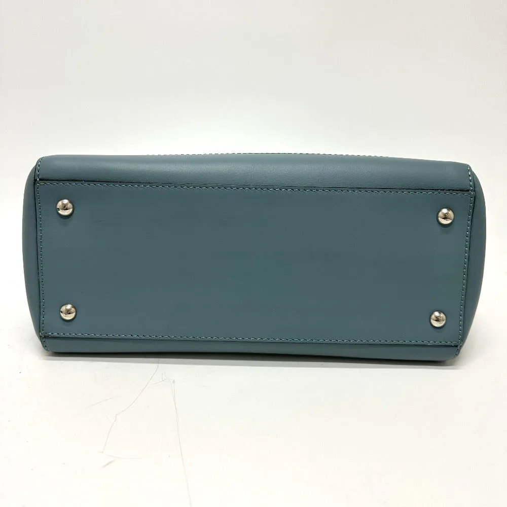 FENDI Handbag 8BN293 leather blue Dot com Women Used