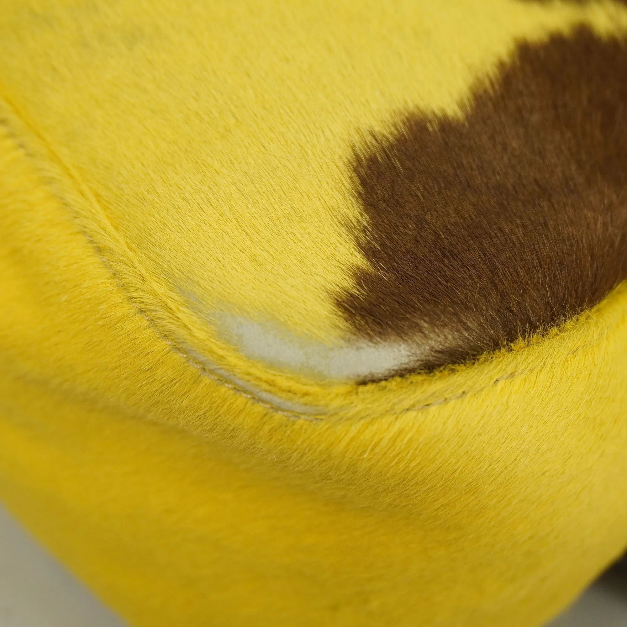 FENDI  Mamma Bucket Harako Women's Leather Handbag Brown,Yellow