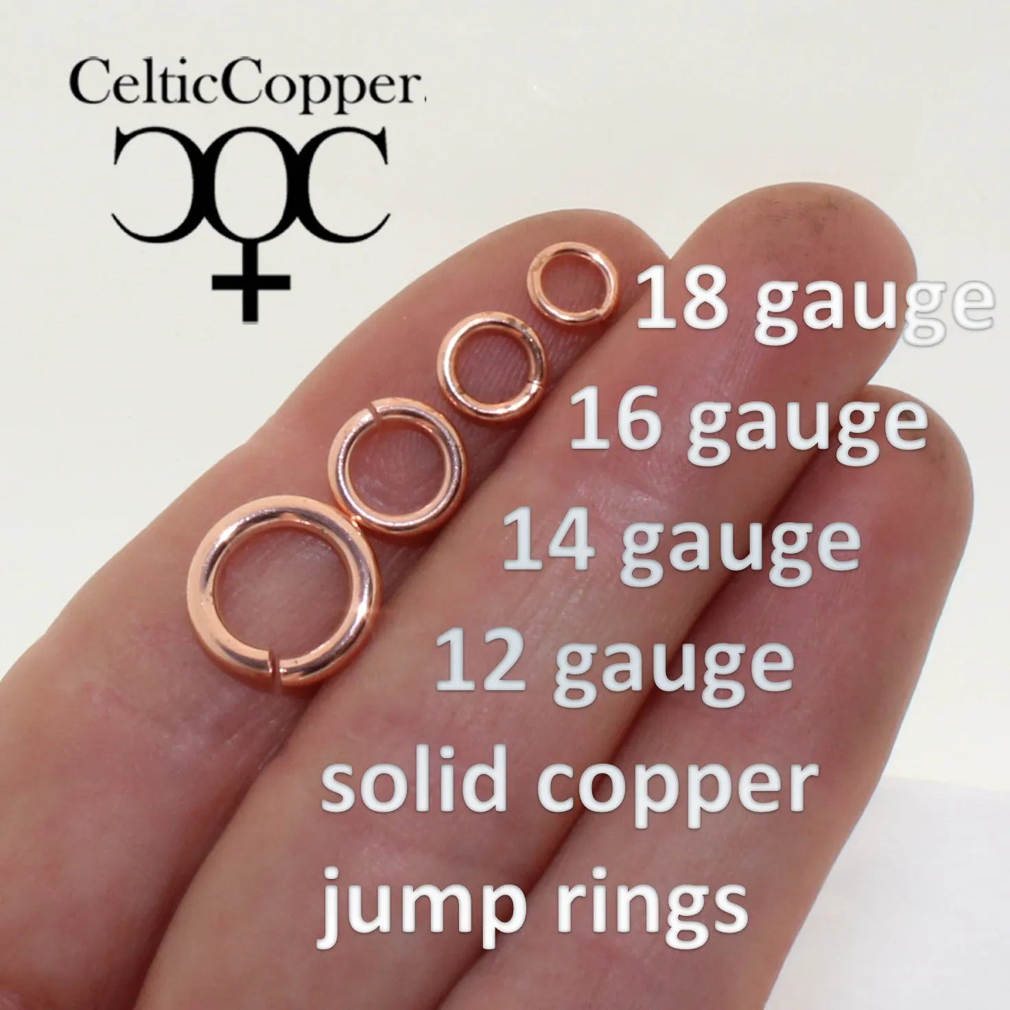 Fine Weight 18 Gauge Copper Jump Rings JSR18 Solid Copper Jewelry Findings Copper Ring 10-Pack