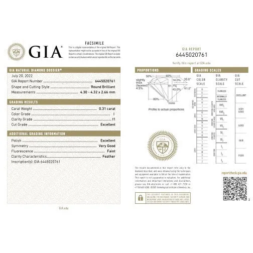 GIA Certified Round Diamond Beaded Ring