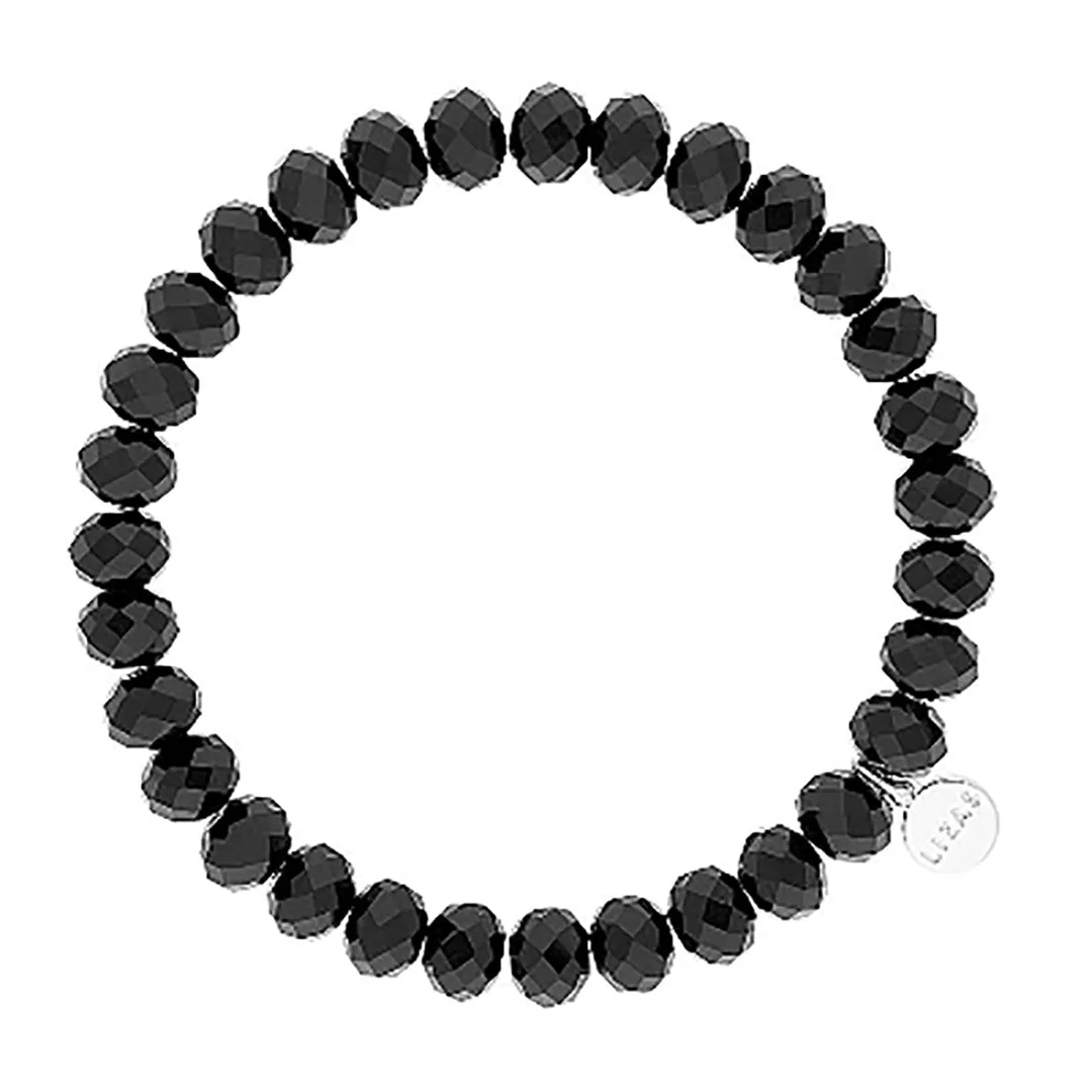 Lizas Clarksville 8mm Crystal Bracelet Black