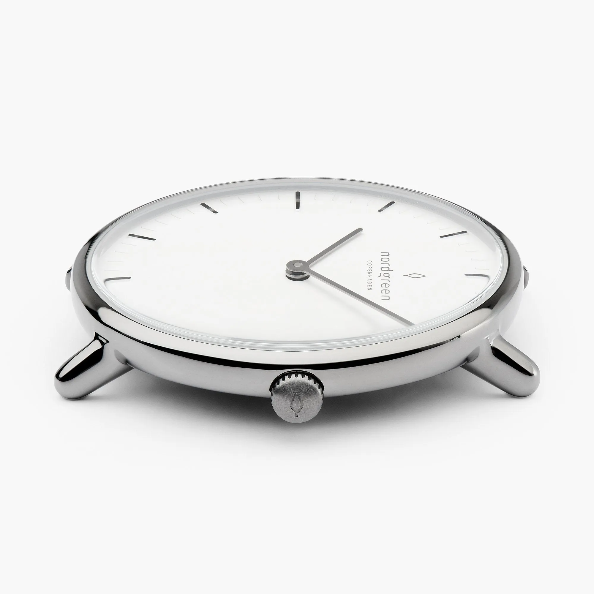 Native | White Dial - Black Vegan Leather