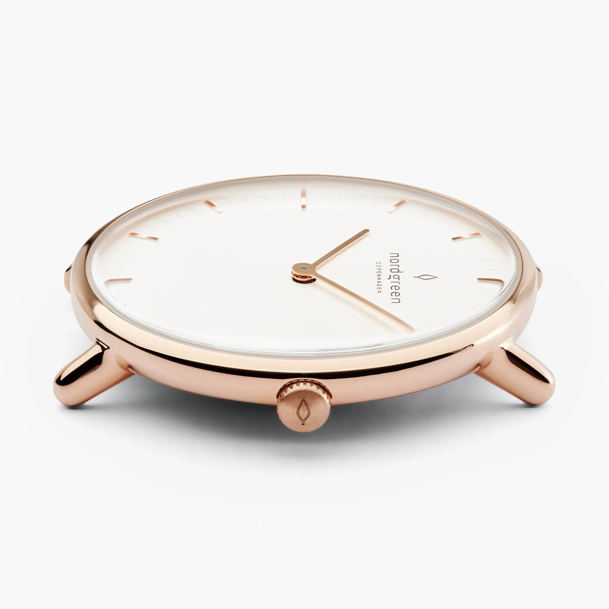 Native | White Dial - Black Vegan Leather