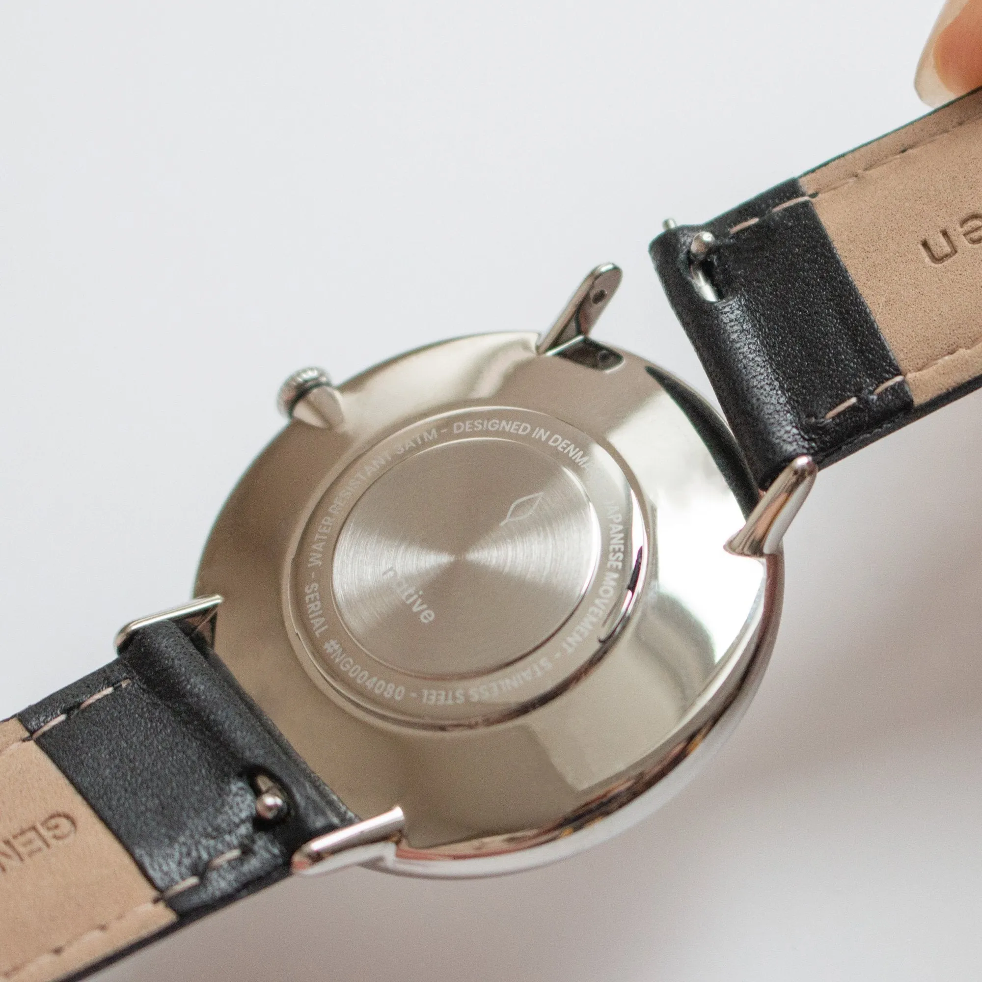 Native | White Dial - Black Vegan Leather