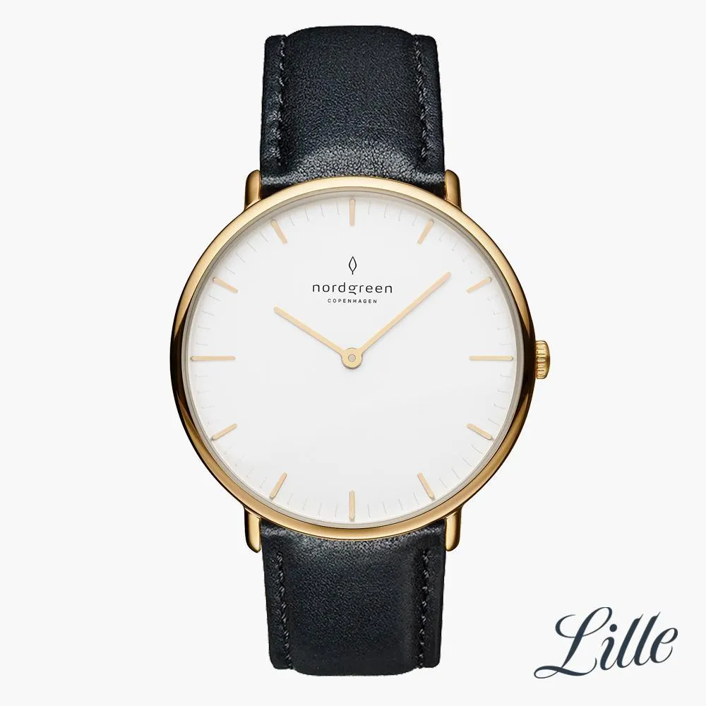 Native | White Dial - Black Vegan Leather