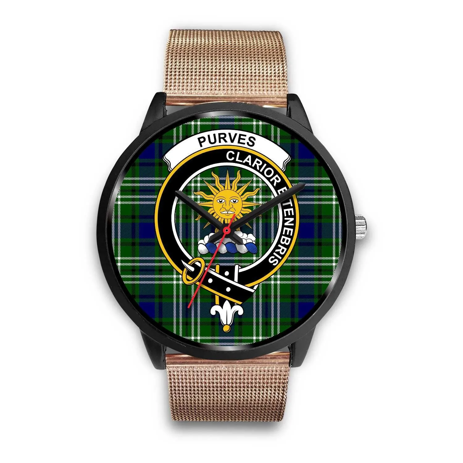 Purves Clan Badge Tartan Black Watch