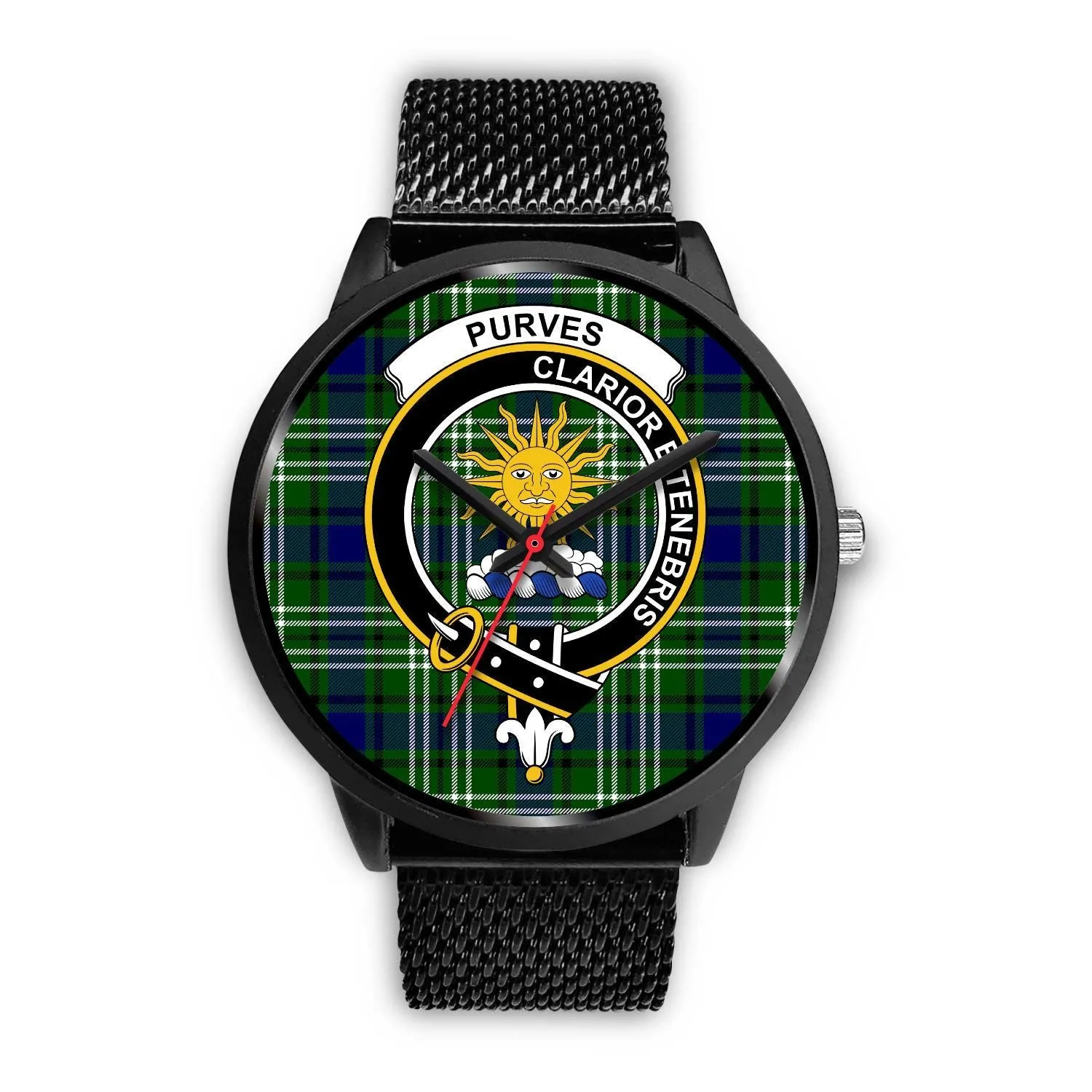 Purves Clan Badge Tartan Black Watch