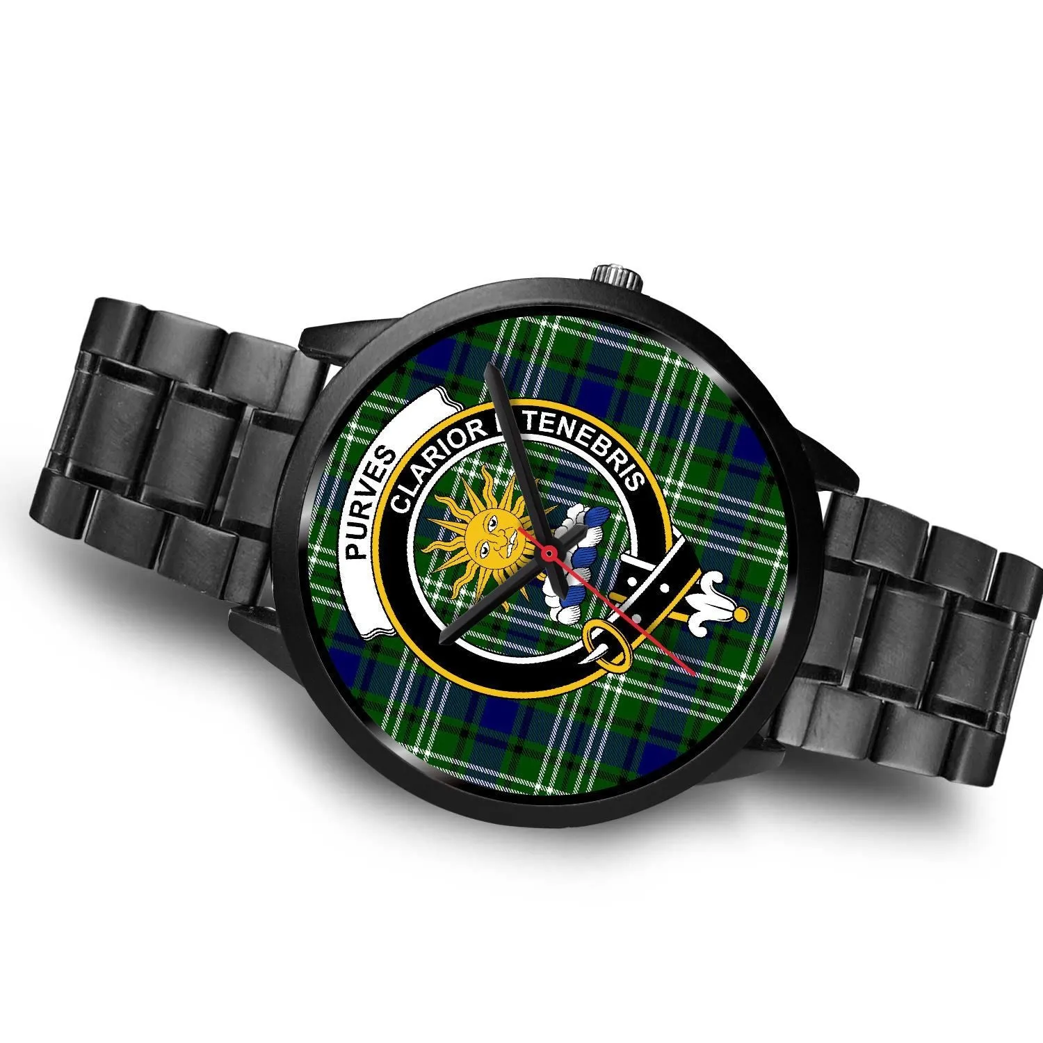 Purves Clan Badge Tartan Black Watch