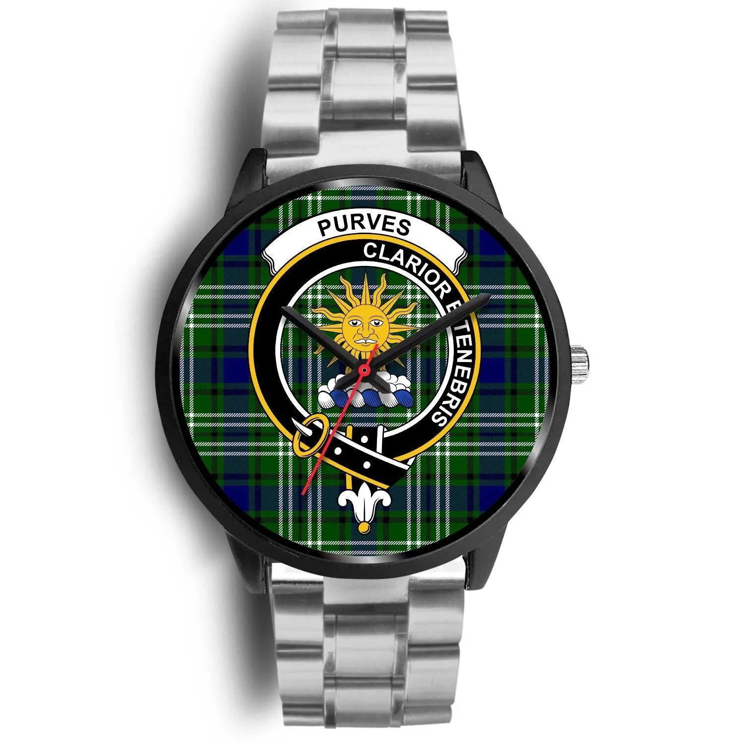 Purves Clan Badge Tartan Black Watch