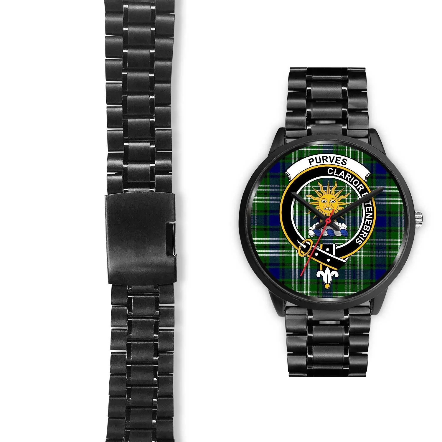 Purves Clan Badge Tartan Black Watch