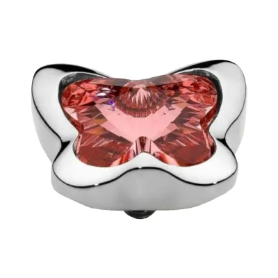 Qudo 7mm Farfalla Topper | Assorted Colors | Gold or Silver