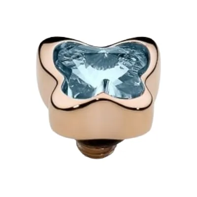 Qudo 7mm Farfalla Topper | Assorted Colors | Gold or Silver