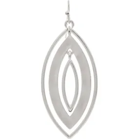 Silver Triple Ellipse Layer Earring